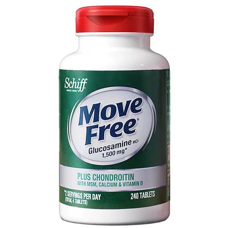 Move Free Glucosamine Chondroitin สูงแคลเซียมเม็ดวิตามิน D3 อาหารเสริมแคลเซียมสำหรับอาการปวดข้อ 240 