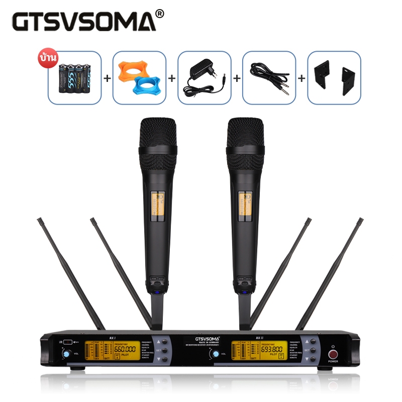 GTSVSOMA® SKM9000-black/SKM9000-Goldenไมโครโฟนไร้สายยี่ห้อเยอรมัน ไมโครโฟนไร้สายลอยUHFความถี่ 600Mhz