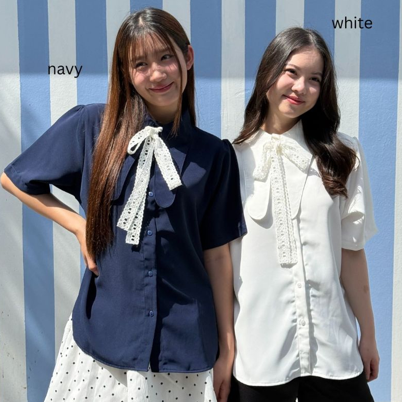 Elder Sunny shirt เสื้อเชิ้ตปกมน / dressylismm