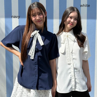 Elder Sunny shirt เสื้อเชิ้ตปกมน / dressylismm