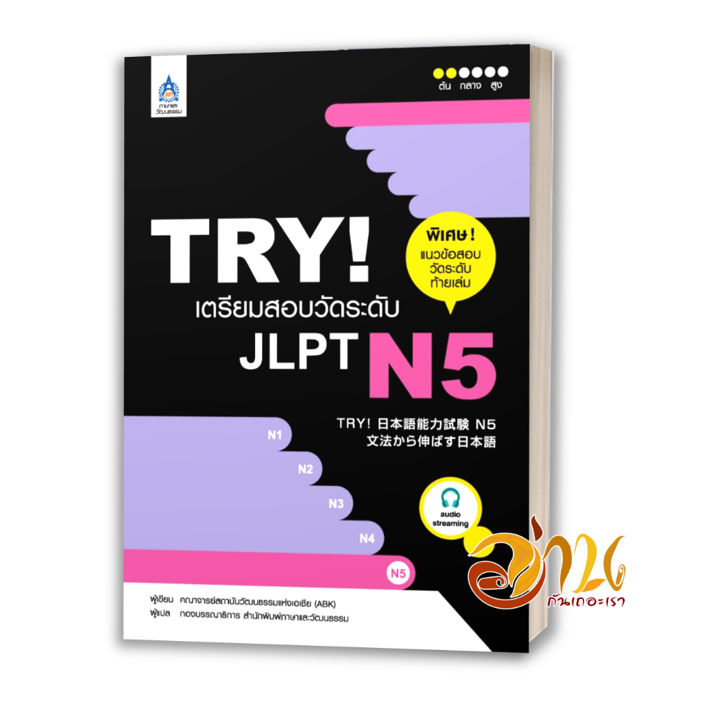 หนังสือ TRY! เตรียมสอบวัดระดับ JLPT N5  ผู้แต่ง คณาจารย์สถาบันวัฒนธรรมแห่งเอเชีย หนังสือภาษาต่างประเ
