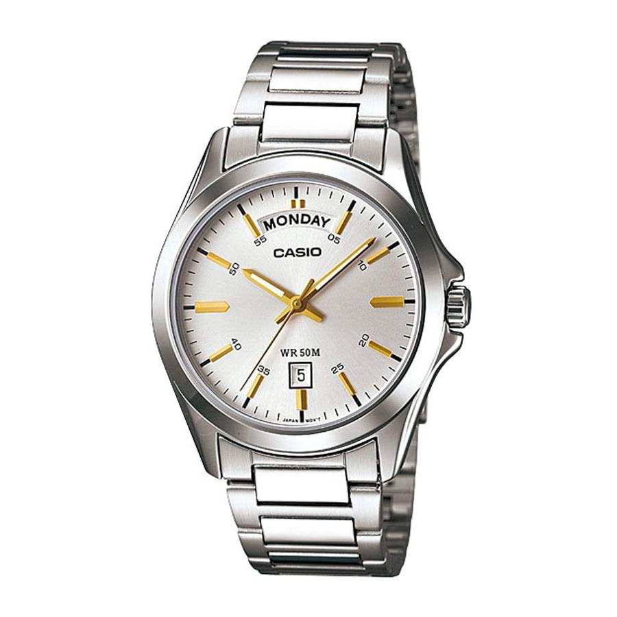 Casio Standard นาฬิกาข้อมือผู้ชาย สายสแตนเลส รุ่น MTP-1370,MTP-1370D,MTP-1370D-1A1 - สีเงิน รูปที่ 2