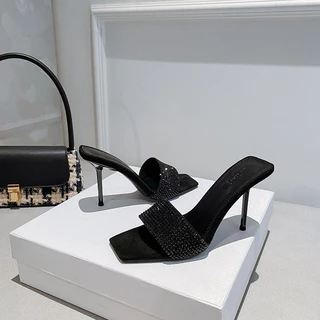 Sexy Black รองเท้าส้นส้นเข็ม 2.5/3.5 นิ้ว สีดำ สวยดุ 34-42 ทรงสวยเฉียบ ลุคมั่นใจแบบสาวปัง P911