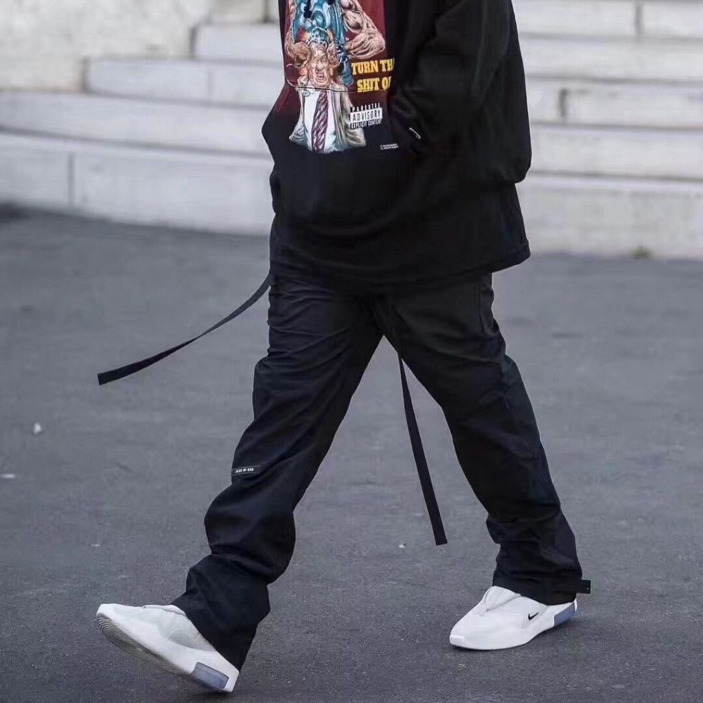 Fog FEAR OF GOD Season 6th High Street Velcro Tooling Samurai กางเกงขายาวลําลอง แต่งริบบิ้น สําหรับ