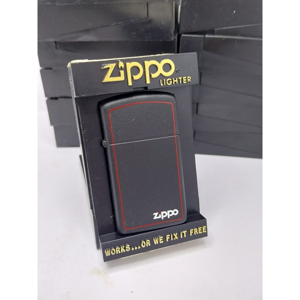 Zippo Slim BLACK MATTE ตูดตัน ตูด ค.ศ 1931 zippo 1989 ผลิตปี 1989  ถังในปี 90  สินค้าใหม่เก่าเก็บยัง