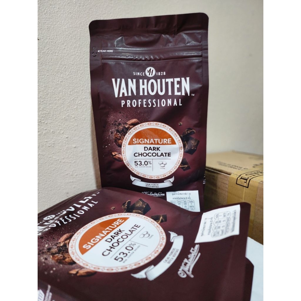 Van Houten Dark Chocolate 53% แวนเฮาเตนดาร์คช็อกโกแลต 53%