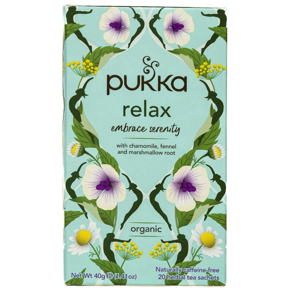 Pukka Relax Tea Bags X 20 Caffeine Free 40g.