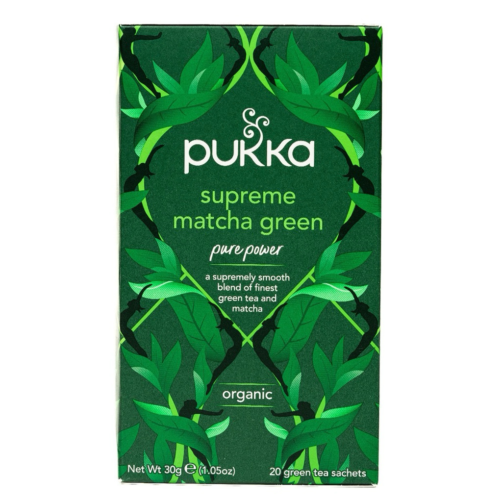 Pukka Supreme Matcha Green Tea Bags X 20 Caffeine Free 30g.