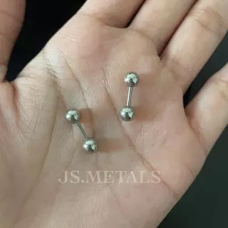 METALS ต่างหูจิวกลม jew ball studs สแตนเลส (WATERPROOF) EJ01