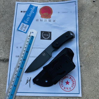 มีด FBIQQ ของแท้1000% มีโลโก้FBIQQ บนใบมีด รุ่น ผงาดโลก Fearless -005 FBIQQ knife