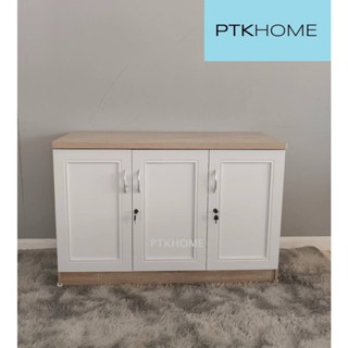 ตู้เก็บของ ตู้บานเปิด เคาน์เตอร์ 3 บาน ตู้เก็บของ 2 ชั้น ขนา…