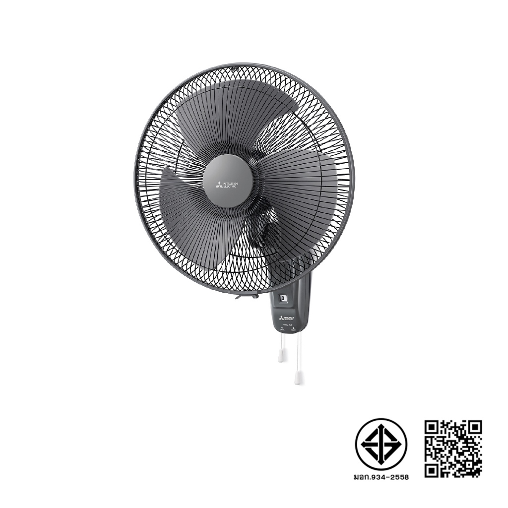 MITSUBISHI ELECTRIC พัดลมติดผนัง W16F-GB แบบเชือกดึง ขนาดใบพัด 16 นิ้ว