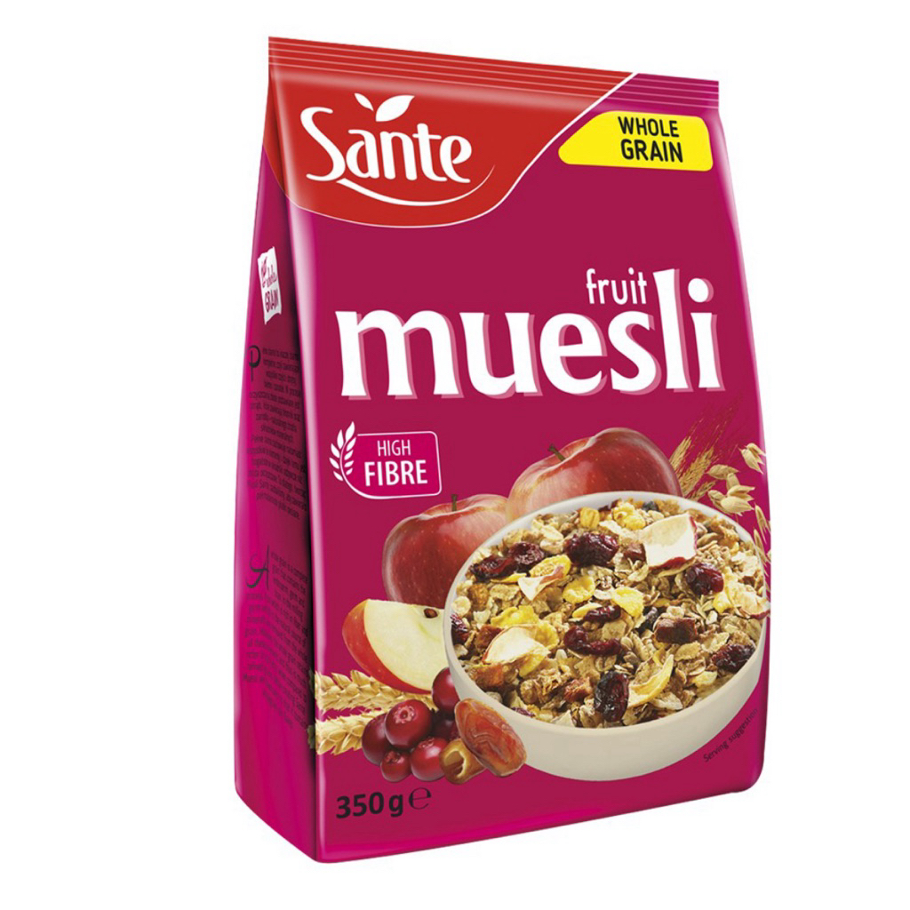 [พร้อมส่ง] Sante Fruit Muesli 350g./Tropical Muesli 350g. ซานเต้ ธัญพืช