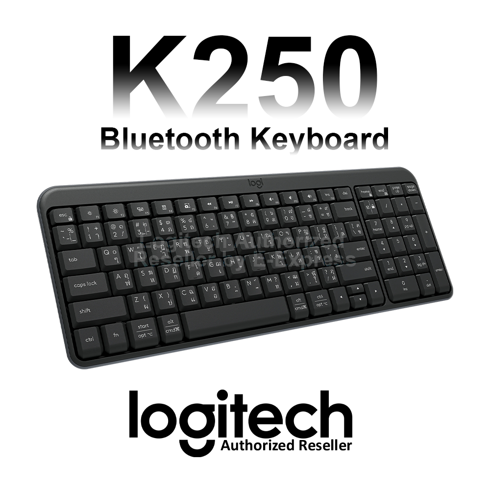 Logitech K250 Compact Bluetooth Wireless Keyboard [TH/EN] คีย์บอร์ด ไร้สาย ของแท้ ประกันศูนย์ 1ปี