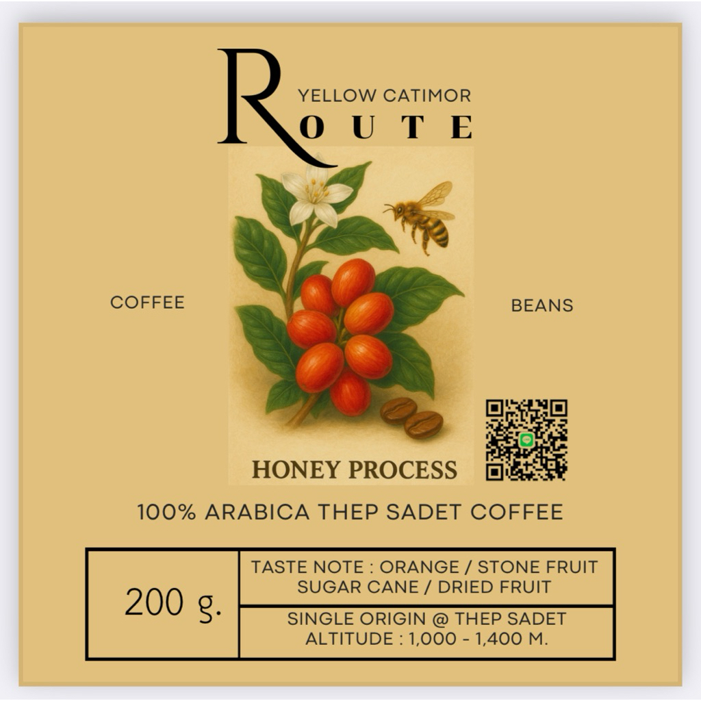 ROUTE PANGHAI HONEY PROCESS เมล็ดกาแฟคั่วเทพเสด็จ