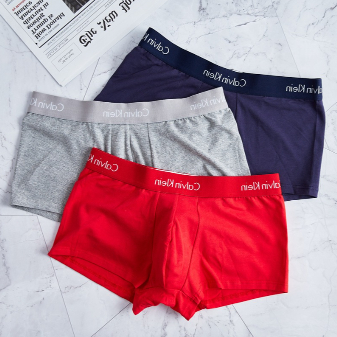 กางเกงในผู้ชาย เนื้อผ้าCotton รุ่นขอบสี ชุดชั่นในชาย ทรงBoxer เนื้อผ้านุ่มใส่สบาย พร้อมส่ง