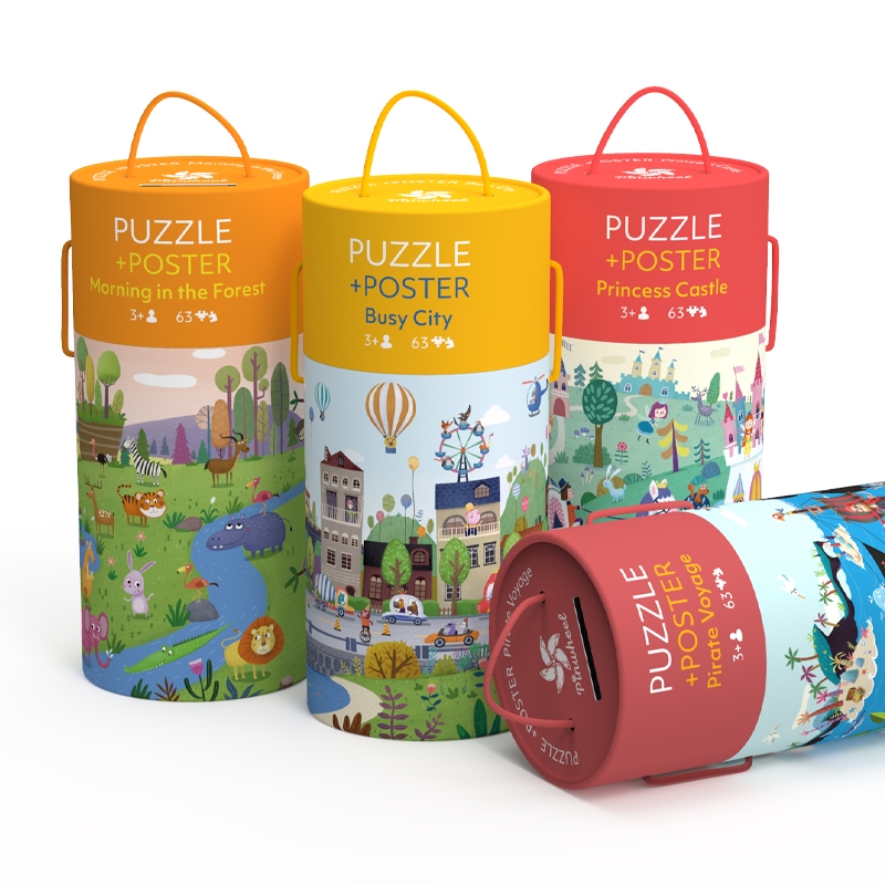 Pinwheel Puzzle+Poster 63 Pieces จิ๊กซอว์แผ่นใหญ่ | ของเล่นเสริมพัฒนาการ ของเล่นเด็ก จิ๊กซอว์