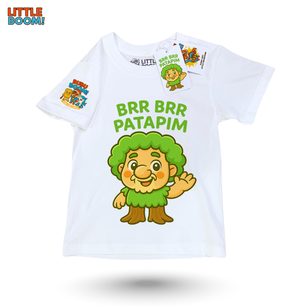 เสื้อยืดเด็ก Brr Brr Patapim | คอตตอน 100% นุ่มใส่สบาย ลายมนุษย์ต้นไม้ใจดี | Little Boom!
