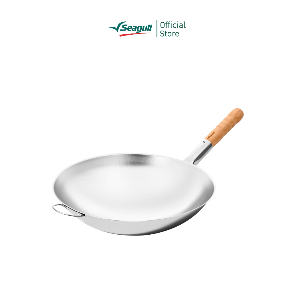 Seagull กระทะผักบุ้งไฟแดง ขนาด 32 ซม.