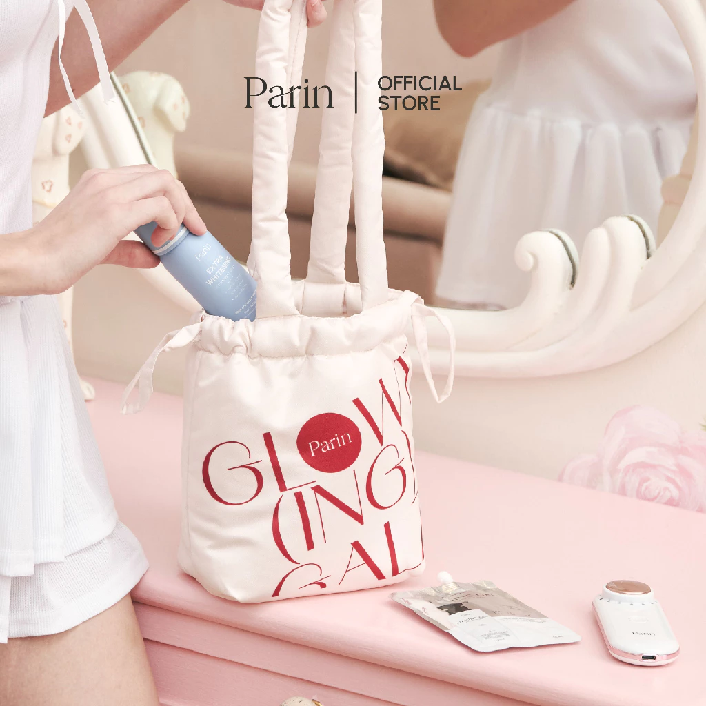 NEW Parin Puffy Bag – กระเป๋าสะพายผ้า นุ่มเบา ใส่สกินแคร์ เครื่องสำอาง พกพา thumbnail 6