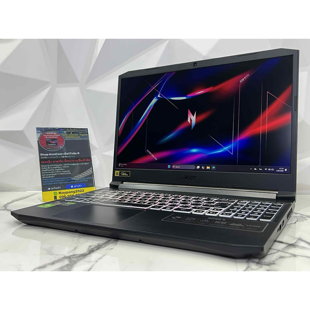 Acer Nitro 5 AN515-R0CJ มือสองประกันร้าน 3 เดือน Ryzen 5-5600H RTX 3050 4GB Ram 16 GB