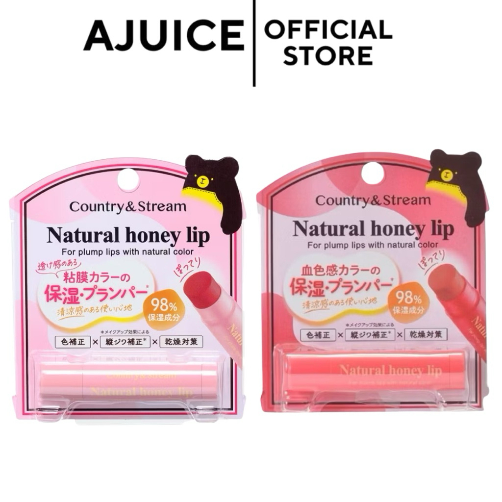 หิ้วเองจากญี่ปุ่น💚🇯🇵COUNTRY & STREAM Natural Honey Lip Balm CP01 CP02ลิปบาล์ม