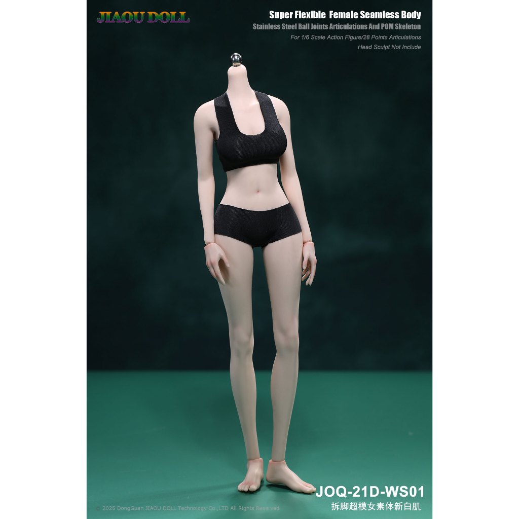 *JIAOU DOLL JOQ-21D-WS01 1/6 Detachable Foot supermodel Female body (Without Head)New White Skin