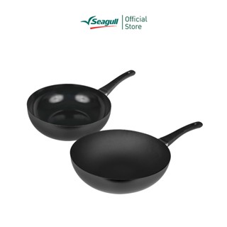Seagull กระทะทรงลึกนอนสติ๊ก พรีเมียม แบล็ค อินดักชั่น Premiu…