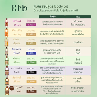 Erb Glow Again Pure Body Oil EX 230 ml. ออยล์ทาผิว กลิ่นดอกกระดังงา เติมออร่าผิวโกลว์