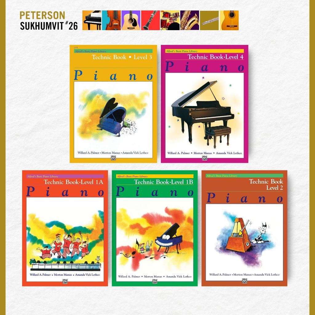 หนังสือเรียนเปียโน Alfred's Basic Piano Library:  Technic book