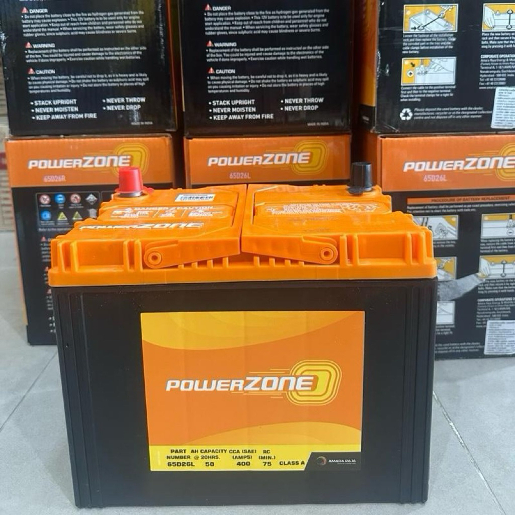 แบตเตอรี่Powerzone65D26L/Rโรงงานเดียวกับamaron