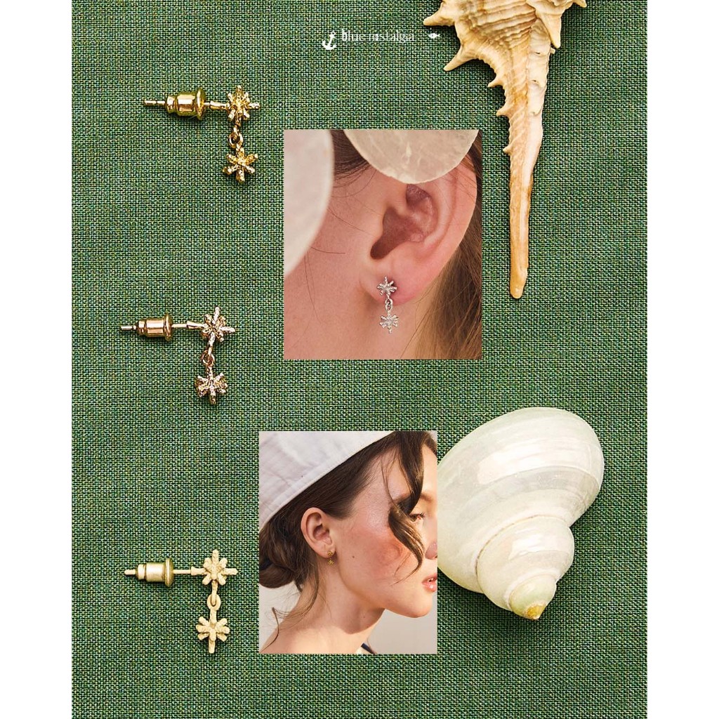 Julys - coralista stud earrings