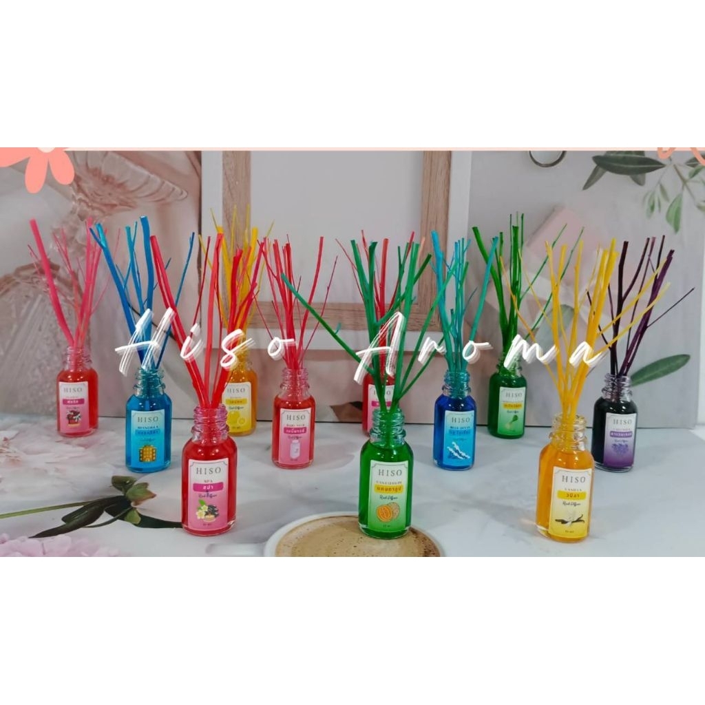 น้ำหอมก้านไม้ปรับอากาศ ให้บ้านหอม ไฮโซ อโรม่า 15 ml. น้ำหอมแพ็ค 12 ขวด