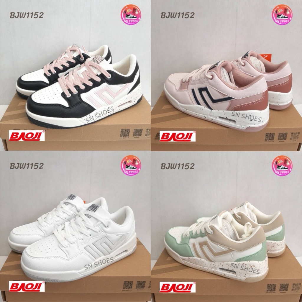 รองเท้าผ้าใบ  BAOJI แท้100% BJW 1152 รองเท้าผ้าใบผู้หญิง ไซร้ 37-41(รุ่นใหม่)