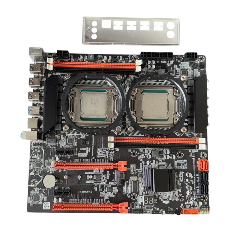 ชุดบอร์ดพร้อม CPU E5-2697V2 24 Core 48 Threads X79 Dual CPU DDR3 ECC M.2 NVMe เมนบอร์ด Mainboard