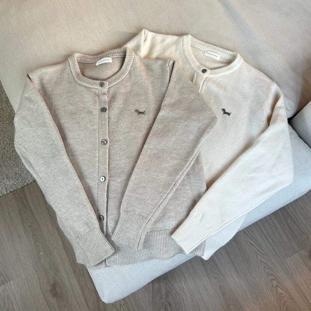 Duchshie Cardigan (ดัชชี่) l เสื้อคลุมไหมพรมแขนยาว ติดโลโก้สีเงินดัชชุน นุ่มมาก กันหนาวได้ดี thumbnail 9