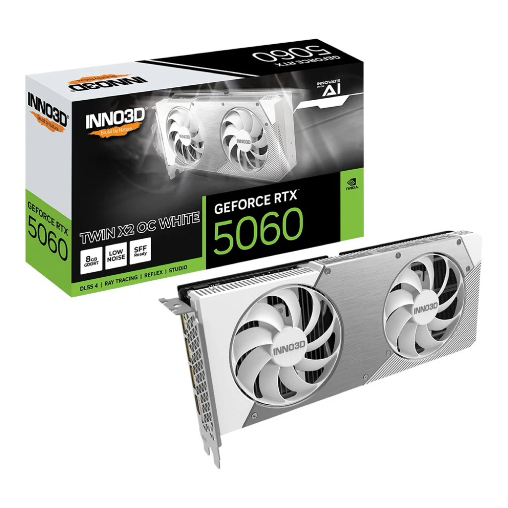 VGA INNO3D RTX5060 TWIN X2 OC WHITE 8GB (การ์ดจอมือสอง)