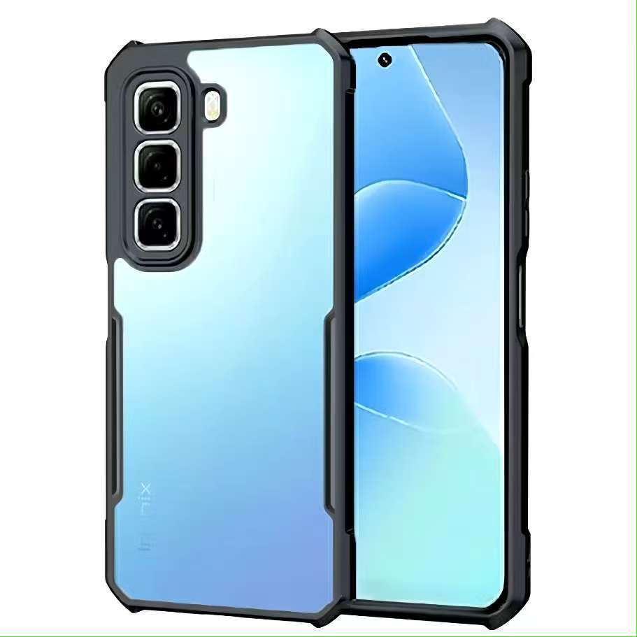 infinix Hot 60 5G/infinix Hot 60i/Infinix Hot 60 Pro PlusเคสกันกระแทกขอบสีหลังใสInfinix Hot 60 Pro/I