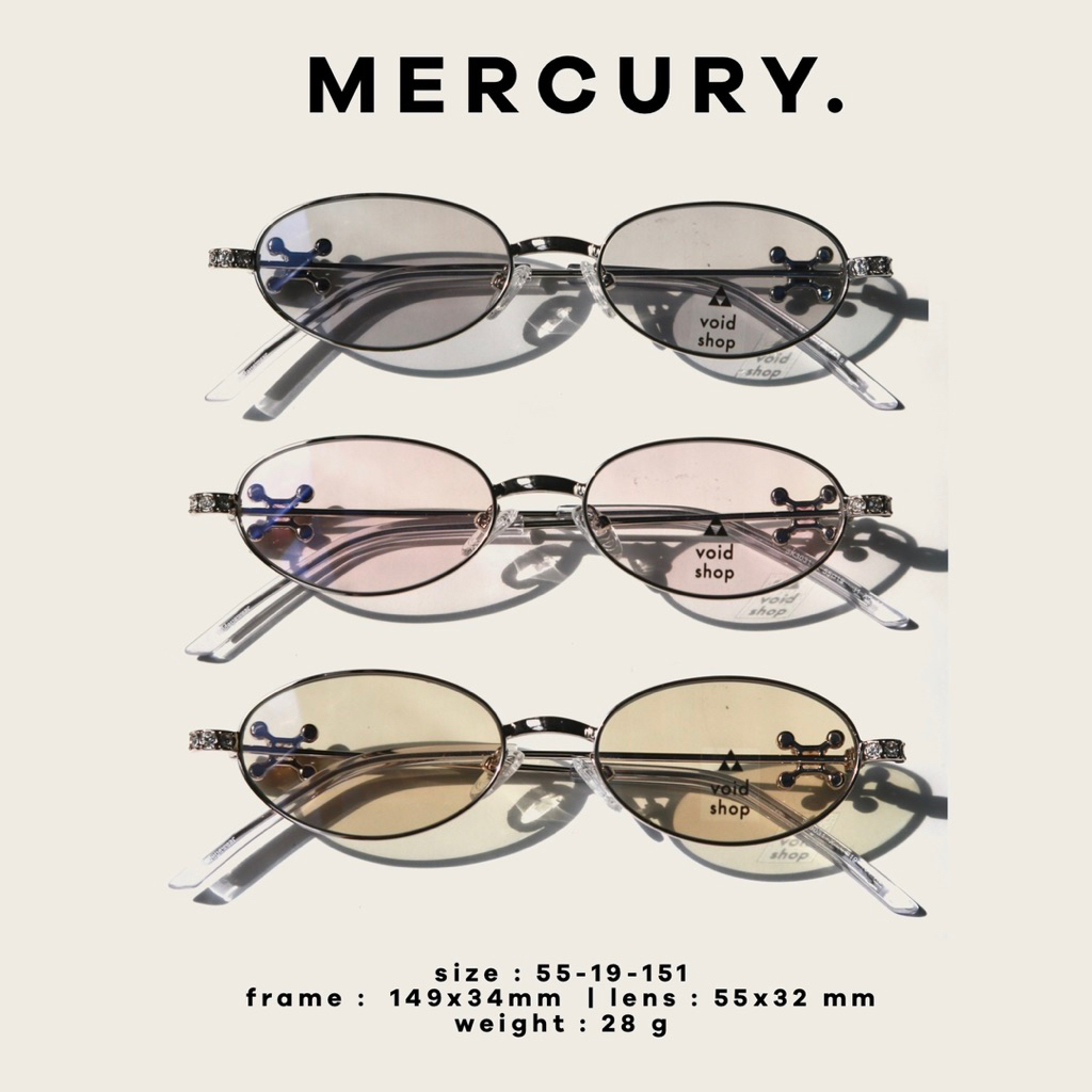 void : mercury แว่นเพชร แว่นเครื่องประดับ เลนส์ blue block ออกแดดเปลี่ยนสี
