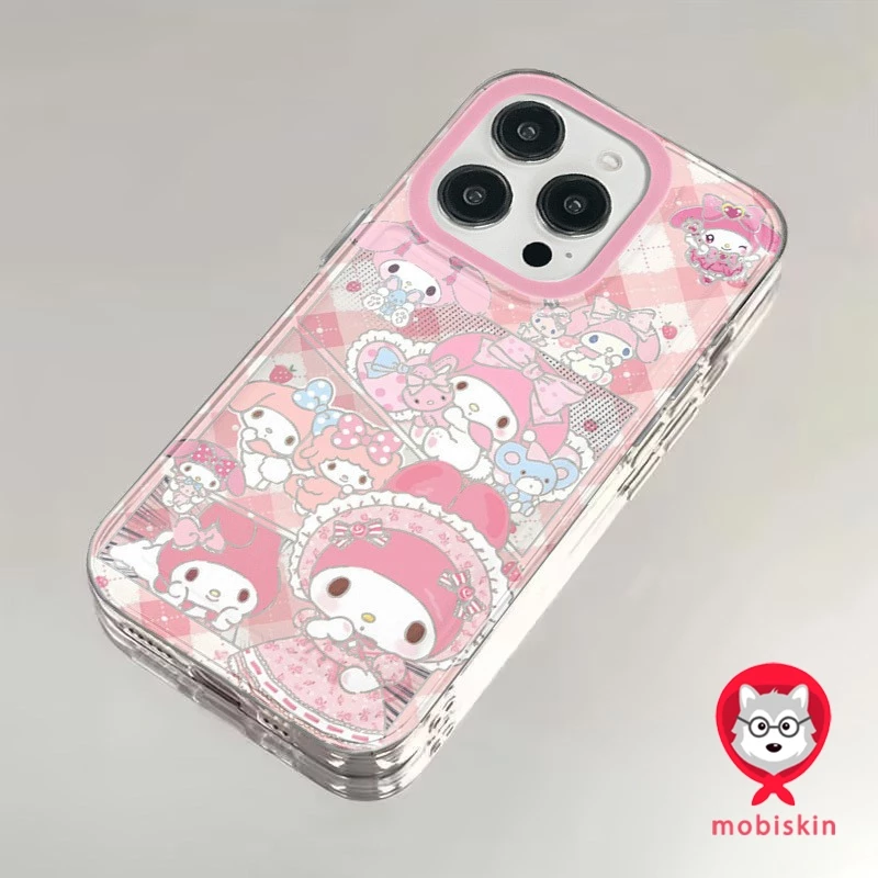 การ์ตูนเมโลดี้ เคสไอโฟน12 สำหรับ IPhone17 16 12 11 13 15 14 Pro Max XR XS X 7Plus 8Plus Max 16 Plus เปลือกนิ่มใส เคส
