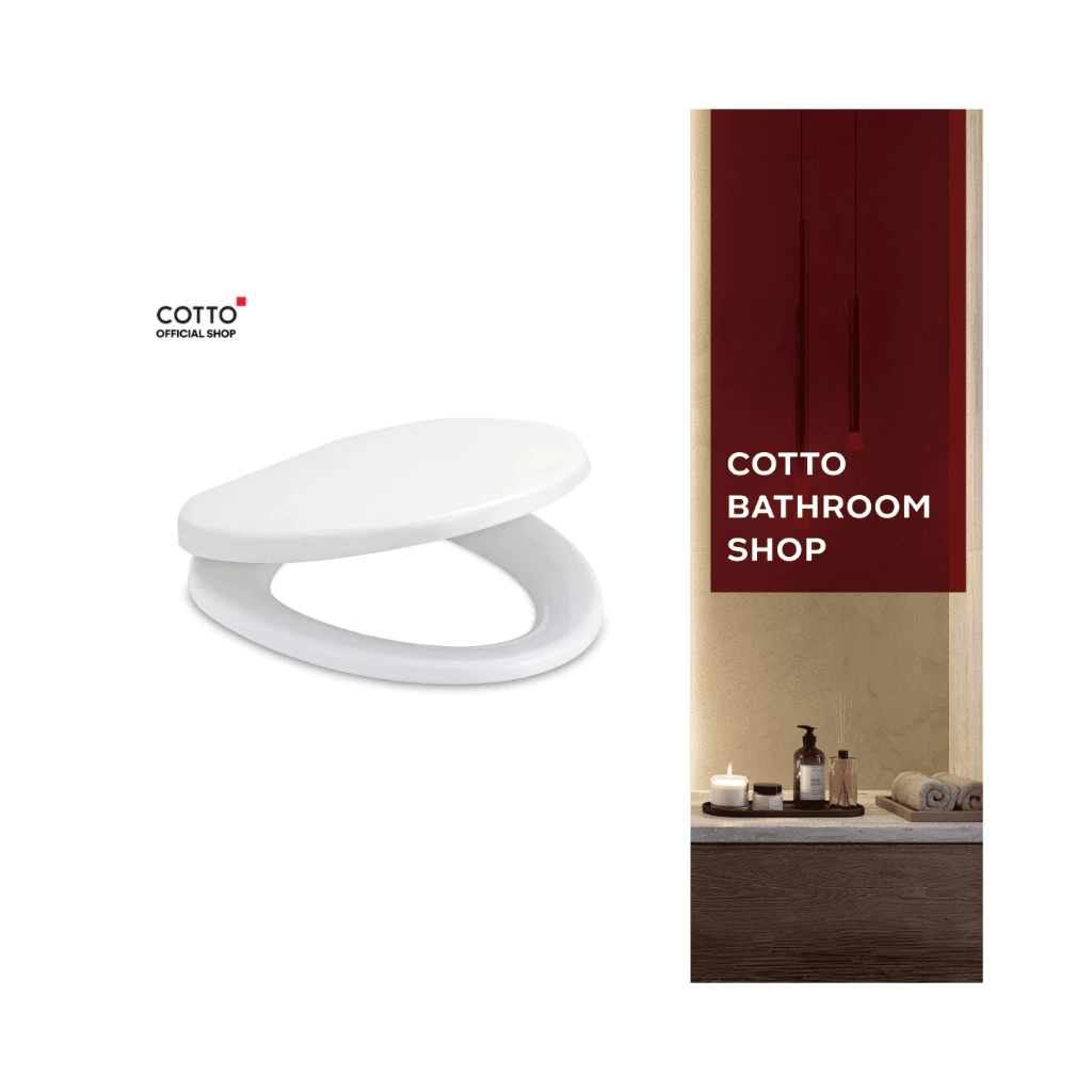 COTTO ฝารองนั่งโถสุขภัณฑ์ทรงกลม รุ่น C90055(HM) Soft Close