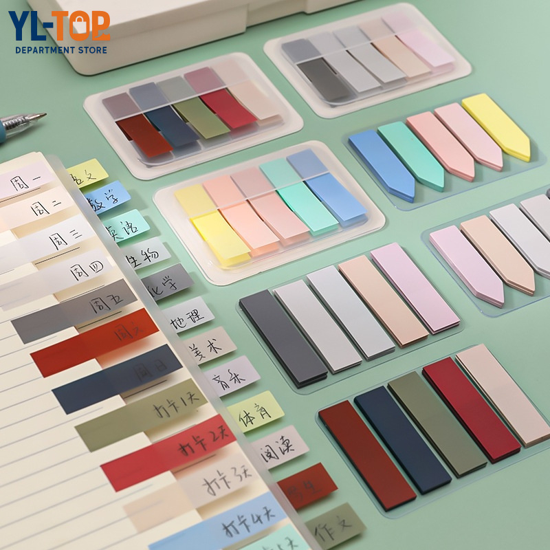 กระดาษโน้ตมีกาว - ใช้คั่นหนังสือ สีสะท้อนแส - ปลดแซมง่าย ติดแน่นไม่หลุด BS56