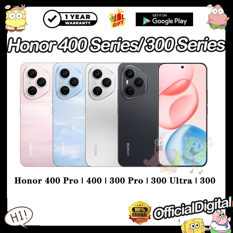 Honor 400 Pro Snapdragon 8 Gen 3 Honor 400 Snapdragon 7 Gen 4 | สนับสนุนไทยและ Google Honor 300 Pro Honor 300 Ultra