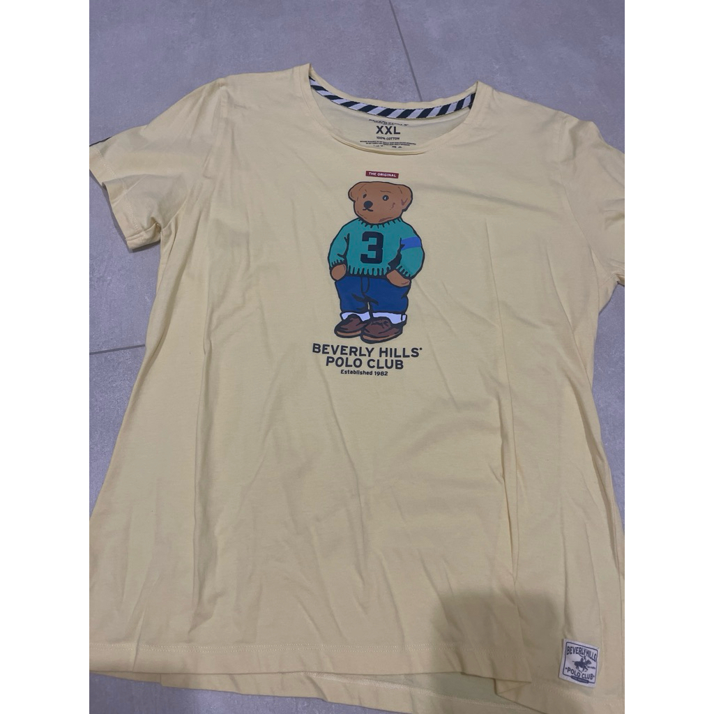 เสื้อยืด beverly hill polo club sizeXXL ทรงผู้หญิง อก36 ยาว25