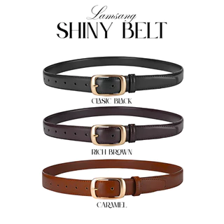 (🇹🇭 พร้อมส่ง) LAMSANG B02 Shiny Belt วัสดุหนัง PU คุณภาพสูง สัมผัสนุ่ม ทนทาน ความกว้าง 2.8 x 105 cm
