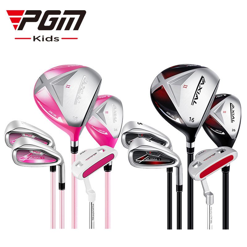 ไม้กอล์ฟเด็กครบชุด ผู้หญิงเเละผู้ชาย PGM (JRTG015) สีดำแดง/สีดำชมพู ขนาดความสูง 115-135/135-155 cm Fullset Kids