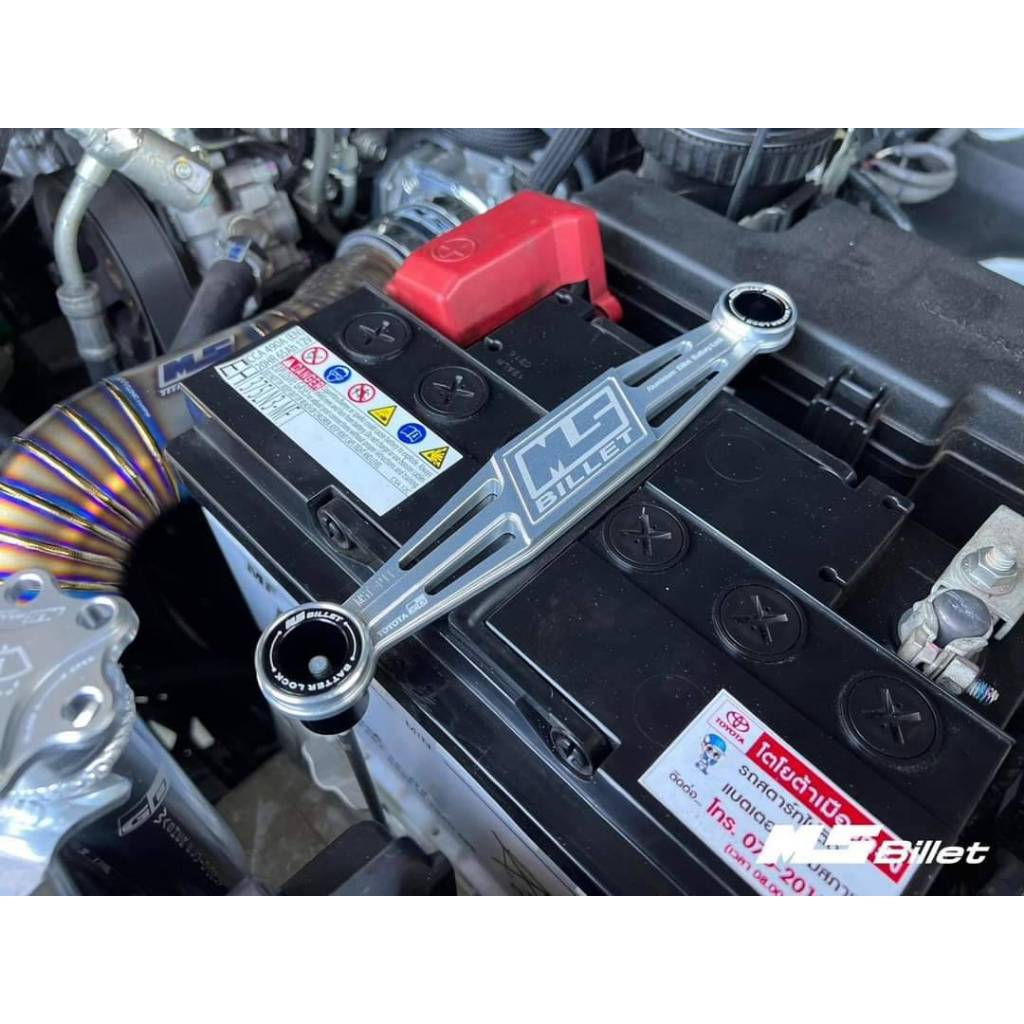 ที่ยึดแบตเตอรี่ Revo เม้งซัง Billet ตรงรุ่น Toyota Revo CNC ปี2016-2025