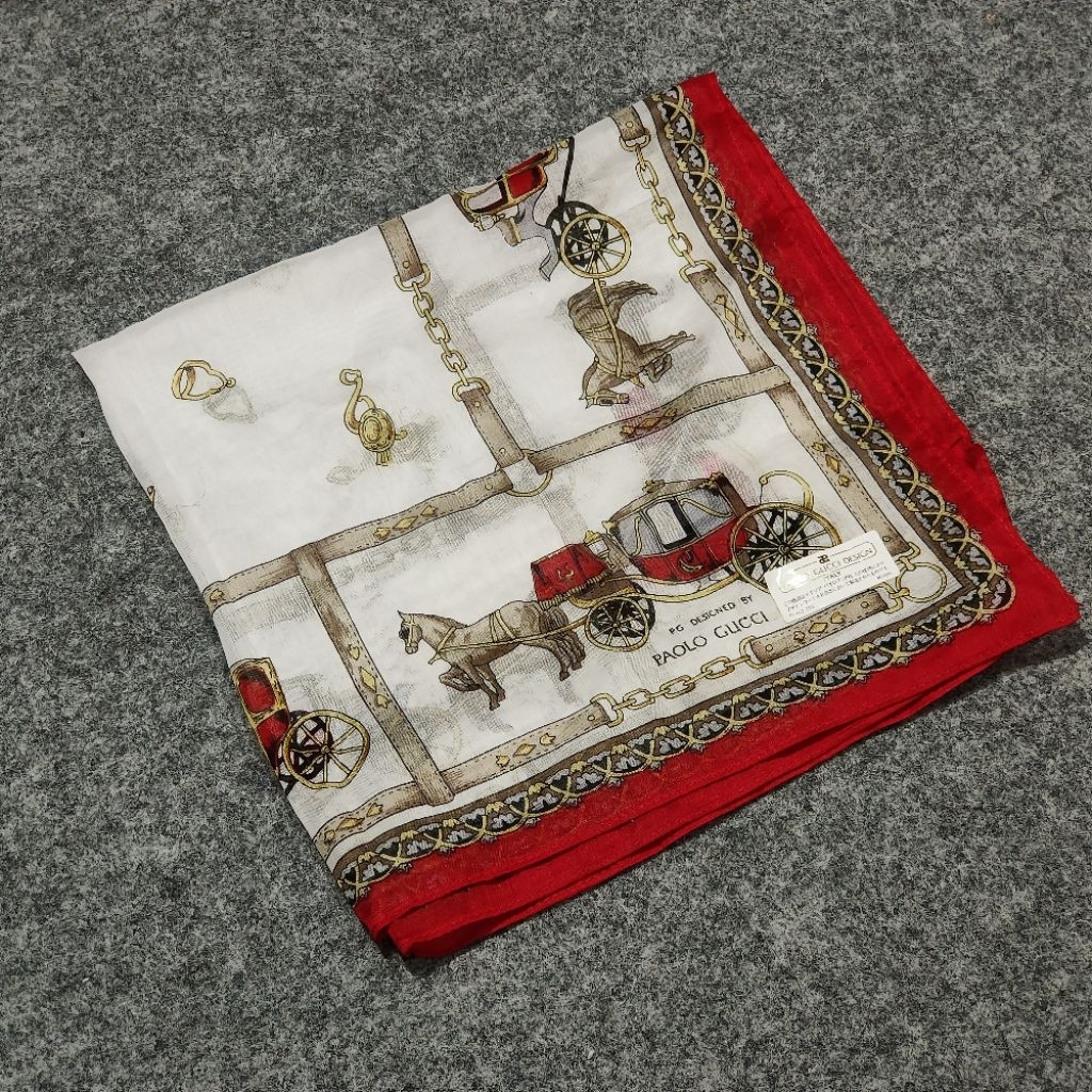 🔥ผ้าเช็ดหน้า PAOLO GUCCI DEAIGN Handkerchief