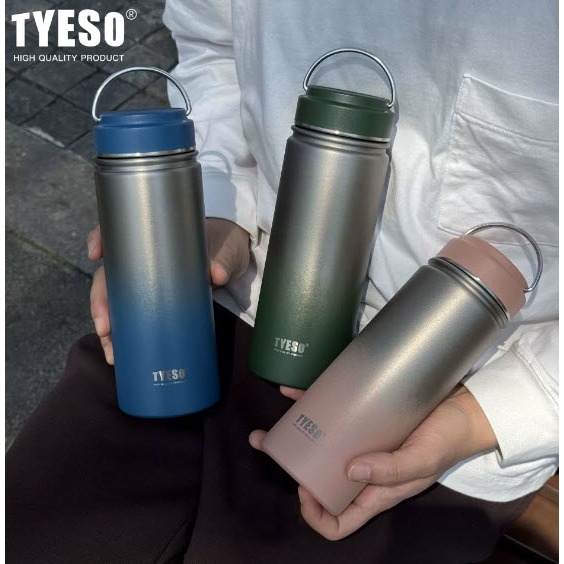 กระบอกน้ำเก็บอุณหภูมิรุ่น TYESO พร้อมหูหิ้ว เก็บได้ทั้งร้อนและเย็น พกพาได้ง่าย ขนาด 600ML