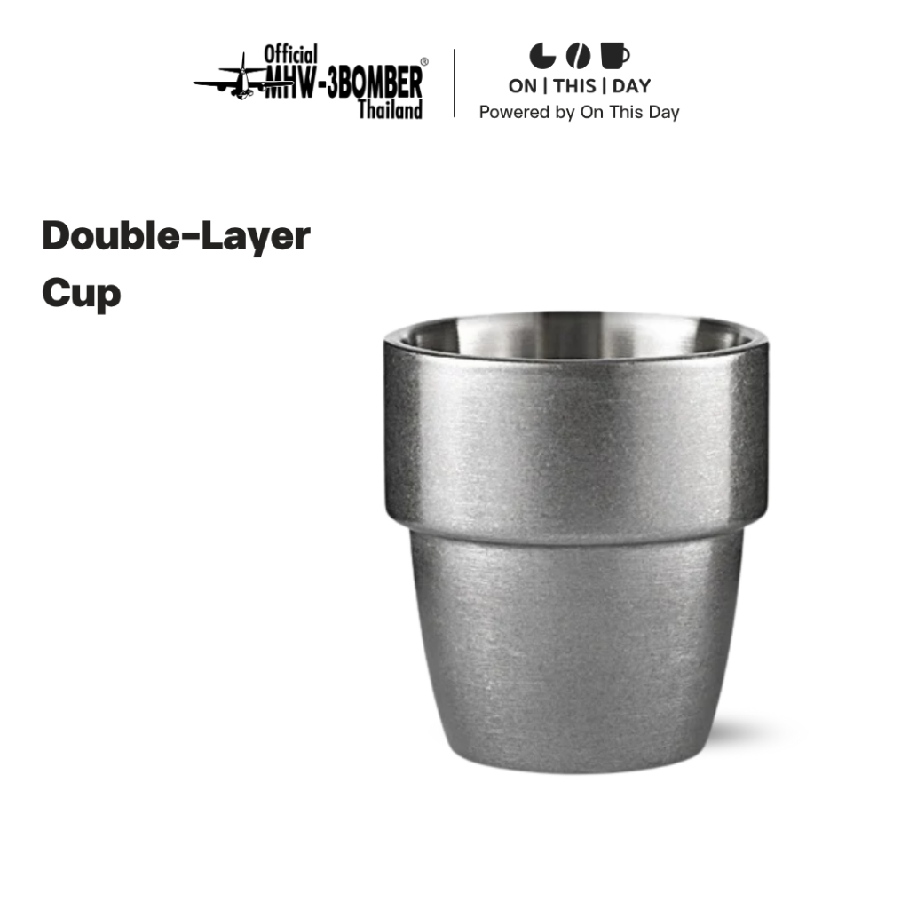 MHW-3BOMBER Cream Double-layer Cup แก้วสองสแตนเลส 2 ชั้น ขนาด 300 ml